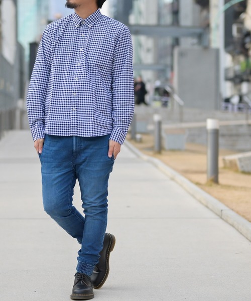 GLOVE HOUSE（グローブハウス）の「【a】〔ストレッチ/stretch〕オックスフォードボタンダウンシャツ（シャツ/ブラウス・メンズ・ホワイト/ネイビー/サックスブルー/ブルー系その他/ピンク/グレー/ブラック/その他/ホワイト系その他/ブラック系その他/ブルー系その他2/カーキ・MEDIUM/LARGE/X-LARGE）」の20枚目の写真