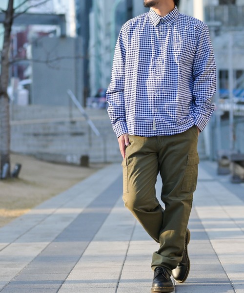 GLOVE HOUSE（グローブハウス）の「【a】〔ストレッチ/stretch〕オックスフォードボタンダウンシャツ（シャツ/ブラウス・メンズ・ホワイト/ネイビー/サックスブルー/ブルー系その他/ピンク/グレー/ブラック/その他/ホワイト系その他/ブラック系その他/ブルー系その他2/カーキ・MEDIUM/LARGE/X-LARGE）」の17枚目の写真