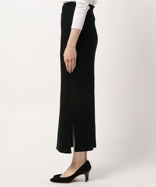 GeeRA（ジーラ）の「リブカットソーロングスカート（スカート・レディース・アイボリー/ブラウン/ブラック・X-LARGE/XX-LARGE/LARGE/SMALL/MEDIUM）」の11枚目の写真