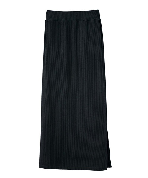 GeeRA（ジーラ）の「リブカットソーロングスカート（スカート・レディース・アイボリー/ブラウン/ブラック・X-LARGE/XX-LARGE/LARGE/SMALL/MEDIUM）」の5枚目の写真