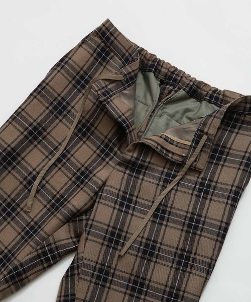 ADAM ET ROPE'（アダムエロペ）の「ウールチェック イージーパンツ（その他パンツ・メンズ・ベージュ系その他/イエロー系その他3・S/M/L）」の9枚目の写真