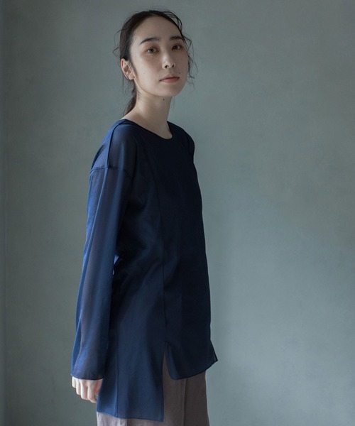 MARECHAL TERRE（マルシャルテル）の「シアーカーディガン（カーディガン/ボレロ・レディース・ブラック/ネイビー/サンドベージュ・MEDIUM）」の4枚目の写真