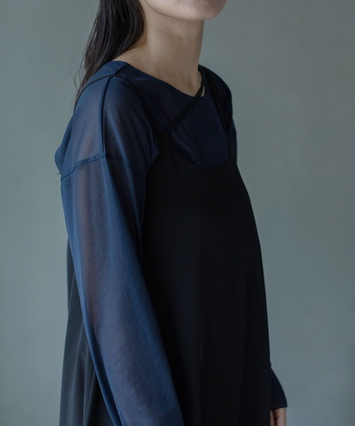 MARECHAL TERRE（マルシャルテル）の「シアーカーディガン（カーディガン/ボレロ・レディース・ブラック/ネイビー/サンドベージュ・MEDIUM）」の6枚目の写真