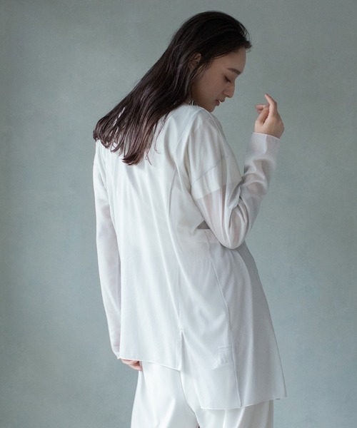 MARECHAL TERRE（マルシャルテル）の「シアーカーディガン（カーディガン/ボレロ・レディース・ブラック/ネイビー/サンドベージュ・MEDIUM）」の9枚目の写真