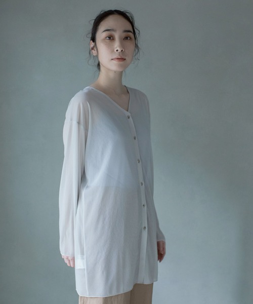 MARECHAL TERRE（マルシャルテル）の「シアーカーディガン（カーディガン/ボレロ・レディース・ブラック/ネイビー/サンドベージュ・MEDIUM）」の17枚目の写真