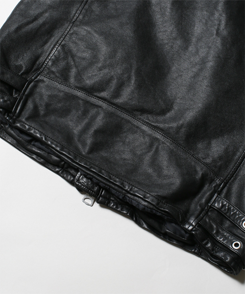 NANO universe（ナノユニバース）の「シープレザーシングルライダース（ライダースジャケット・メンズ・ブラック/ネイビー・X-LARGE/SMALL/MEDIUM/LARGE）」の20枚目の写真