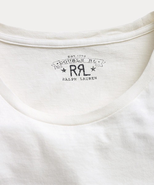 RRL(ダブル アール エル)の「コットン ジャージー クルーネック Tシャツ(Tシャツ/カットソー・メンズ・ホワイト・MEDIUM/X-LARGE/LARGE/SMALL/X-SMALL/XXL)」の7枚目の写真