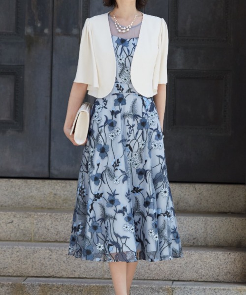 Dorry Doll（ドリードール）の「フレアスリーブボレロジャケット（ノーカラージャケット・レディース・ブラック/ベージュ/グレー・38）」の10枚目の写真