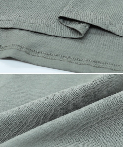 reca(レカ)の「綿100%!フレンチスリーブシンプルカットソー(Tシャツ/カットソー・レディース・ブラック/ベージュ/オフホワイト/カーキ/モカ/グレイッシュベージュ/チャコール/テラコッタ/グリーン/ライトグリーン/ピンク/グレー系その他・M)」の15枚目の写真