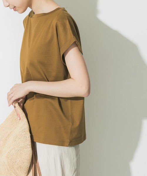 URBAN RESEARCH(アーバンリサーチ)の「ペルビアンコットンTシャツ(Tシャツ/カットソー)」|グリーン系その他