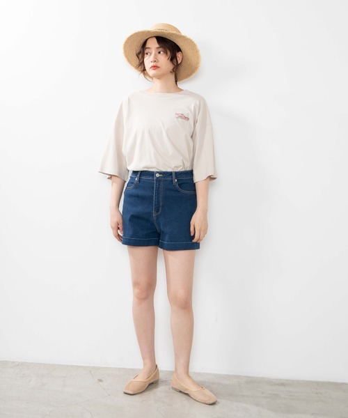 WEGO（ウィゴー）の「WEGO/【XS～Lサイズ】デイリーハイウエストショーツ（デニムパンツ・レディース・ブラック/インディゴブルー/ライトインディゴブルー・SMALL/MEDIUM/LARGE/X-SMALL）」の22枚目の写真