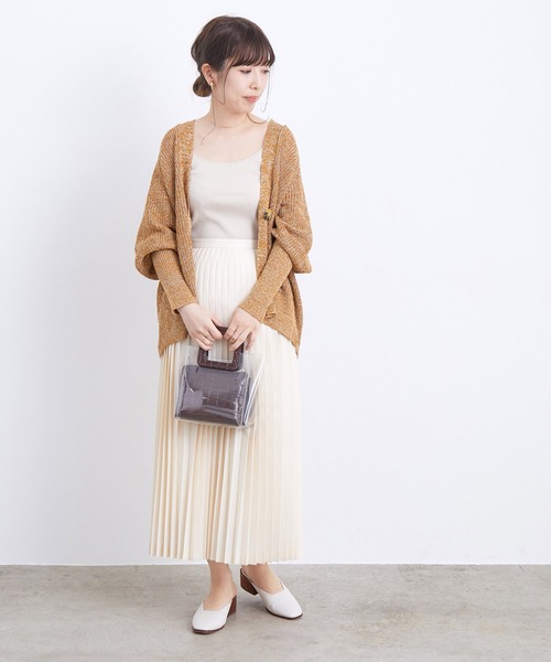 ADAM ET ROPE'（アダムエロペ）の「リネンミックスカラーカーディガン（カーディガン/ボレロ・レディース・イエロー系その他/レンガ・FREE）」の7枚目の写真