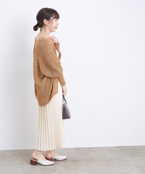 ADAM ET ROPE'（アダムエロペ）の「リネンミックスカラーカーディガン（カーディガン/ボレロ・レディース・イエロー系その他/レンガ・FREE）」の8枚目の写真