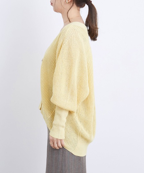 ADAM ET ROPE'（アダムエロペ）の「リネンミックスカラーカーディガン（カーディガン/ボレロ・レディース・イエロー系その他/レンガ・FREE）」の10枚目の写真