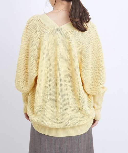 ADAM ET ROPE'（アダムエロペ）の「リネンミックスカラーカーディガン（カーディガン/ボレロ・レディース・イエロー系その他/レンガ・FREE）」の11枚目の写真