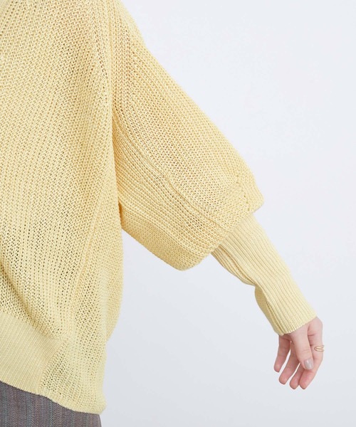 ADAM ET ROPE'（アダムエロペ）の「リネンミックスカラーカーディガン（カーディガン/ボレロ・レディース・イエロー系その他/レンガ・FREE）」の13枚目の写真