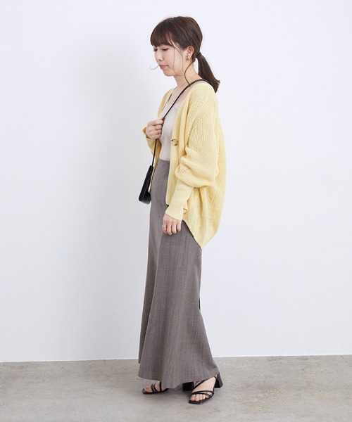 ADAM ET ROPE'（アダムエロペ）の「リネンミックスカラーカーディガン（カーディガン/ボレロ・レディース・イエロー系その他/レンガ・FREE）」の17枚目の写真