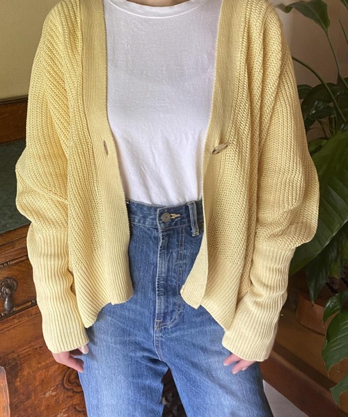 ADAM ET ROPE'（アダムエロペ）の「リネンミックスカラーカーディガン（カーディガン/ボレロ・レディース・イエロー系その他/レンガ・FREE）」の3枚目の写真