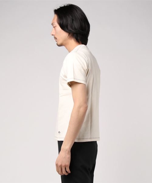 DANTON（ダントン）の「[DANTON/ダントン] 空紡天竺 ステッチＴシャツ（Tシャツ/カットソー・メンズ・ブラック/ブルー/アイボリー・44/46/40/38/42/36/34）」の5枚目の写真