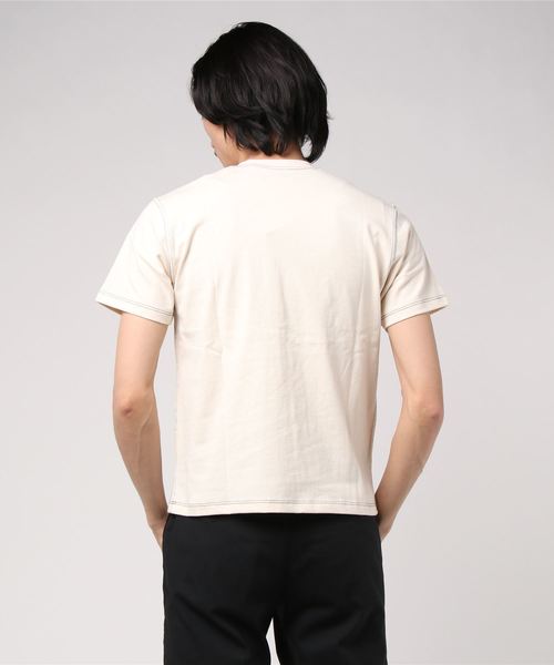 DANTON（ダントン）の「[DANTON/ダントン] 空紡天竺 ステッチＴシャツ（Tシャツ/カットソー・メンズ・ブラック/ブルー/アイボリー・44/46/40/38/42/36/34）」の4枚目の写真