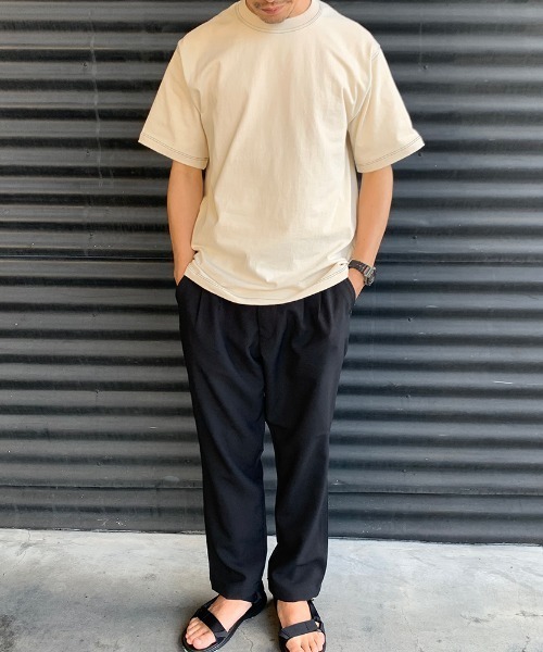 DANTON（ダントン）の「[DANTON/ダントン] 空紡天竺 ステッチＴシャツ（Tシャツ/カットソー・メンズ・ブラック/ブルー/アイボリー・44/46/40/38/42/36/34）」の16枚目の写真