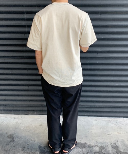 DANTON（ダントン）の「[DANTON/ダントン] 空紡天竺 ステッチＴシャツ（Tシャツ/カットソー・メンズ・ブラック/ブルー/アイボリー・44/46/40/38/42/36/34）」の18枚目の写真