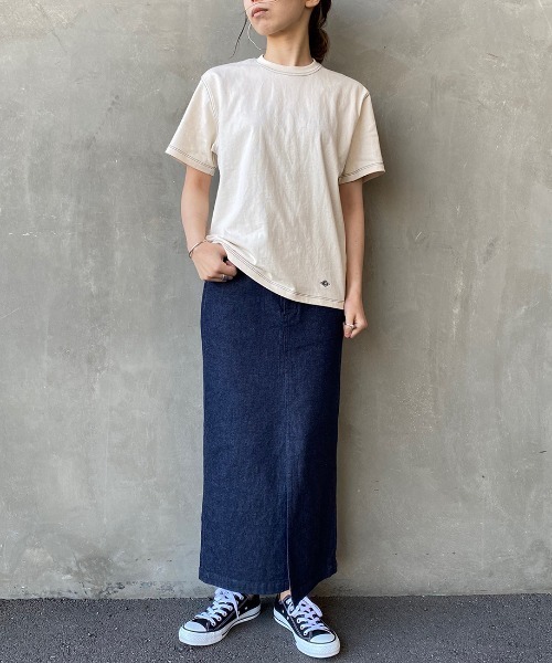 DANTON（ダントン）の「[DANTON/ダントン] 空紡天竺 ステッチＴシャツ（Tシャツ/カットソー・メンズ・ブラック/ブルー/アイボリー・44/46/40/38/42/36/34）」の11枚目の写真