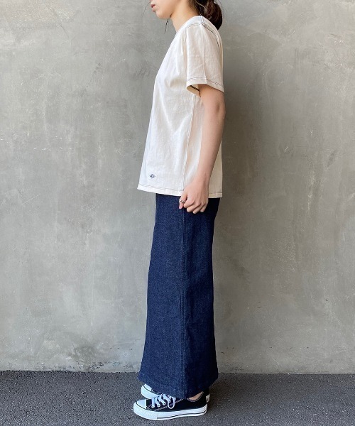 DANTON（ダントン）の「[DANTON/ダントン] 空紡天竺 ステッチＴシャツ（Tシャツ/カットソー・メンズ・ブラック/ブルー/アイボリー・44/46/40/38/42/36/34）」の12枚目の写真