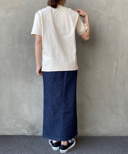 DANTON（ダントン）の「[DANTON/ダントン] 空紡天竺 ステッチＴシャツ（Tシャツ/カットソー・メンズ・ブラック/ブルー/アイボリー・44/46/40/38/42/36/34）」の13枚目の写真