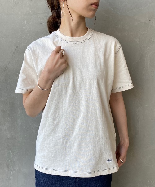 DANTON（ダントン）の「[DANTON/ダントン] 空紡天竺 ステッチＴシャツ（Tシャツ/カットソー・メンズ・ブラック/ブルー/アイボリー・44/46/40/38/42/36/34）」の8枚目の写真