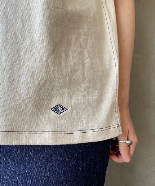 DANTON（ダントン）の「[DANTON/ダントン] 空紡天竺 ステッチＴシャツ（Tシャツ/カットソー・メンズ・ブラック/ブルー/アイボリー・44/46/40/38/42/36/34）」の14枚目の写真