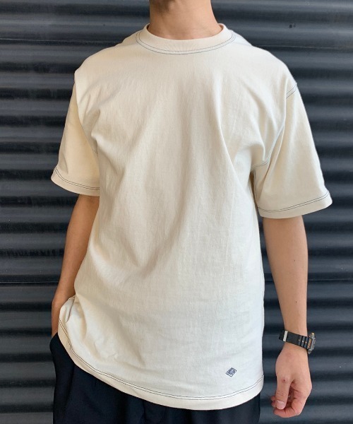 DANTON（ダントン）の「[DANTON/ダントン] 空紡天竺 ステッチＴシャツ（Tシャツ/カットソー・メンズ・ブラック/ブルー/アイボリー・44/46/40/38/42/36/34）」の15枚目の写真