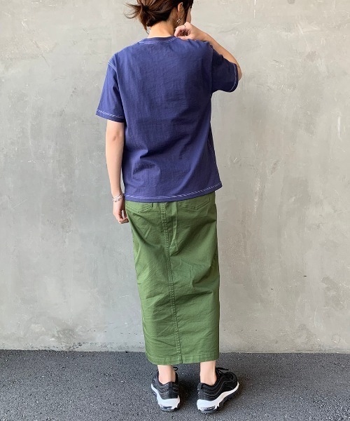 DANTON（ダントン）の「[DANTON/ダントン] 空紡天竺 ステッチＴシャツ（Tシャツ/カットソー・メンズ・ブラック/ブルー/アイボリー・44/46/40/38/42/36/34）」の21枚目の写真