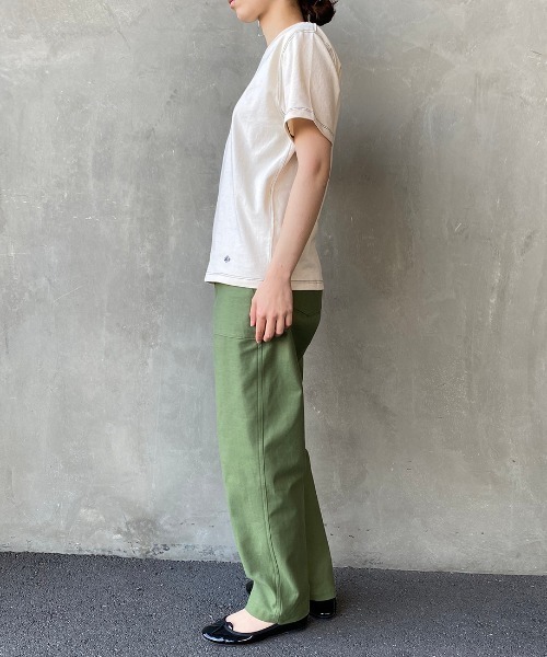 DANTON（ダントン）の「[DANTON/ダントン] 空紡天竺 ステッチＴシャツ（Tシャツ/カットソー・メンズ・ブラック/ブルー/アイボリー・44/46/40/38/42/36/34）」の6枚目の写真