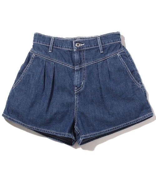 Levi's(リーバイス)の「COOL BALLOON SHORT COOL MID STONE PLEATED SHORT(デニムパンツ・レディース・インディゴブルー・25inch/24inch/26inch/27inch/28inch)」の1枚目の写真