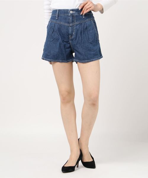 Levi's(リーバイス)の「COOL BALLOON SHORT COOL MID STONE PLEATED SHORT(デニムパンツ・レディース・インディゴブルー・25inch/24inch/26inch/27inch/28inch)」の13枚目の写真