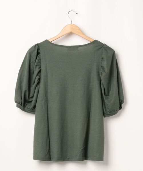 rps(アールピーエス)の「天竺ボリューム袖プルオーバー(Tシャツ/カットソー・レディース・カーキ/グレー/ブラック/ブルー/ライトカーキ・M)」の15枚目の写真