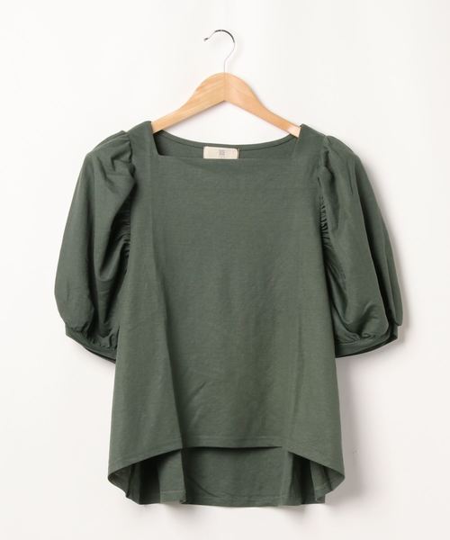 rps(アールピーエス)の「天竺ボリューム袖プルオーバー(Tシャツ/カットソー・レディース・カーキ/グレー/ブラック/ブルー/ライトカーキ・M)」の13枚目の写真