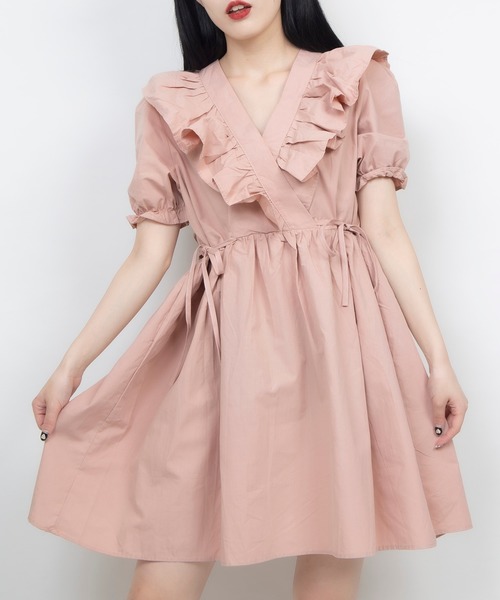 WC(ダブル シー)の「WC/フリルコットンワンピース(ワンピース・レディース・ライトパープル/ホワイト/ライトピンク・FREE)」の3枚目の写真