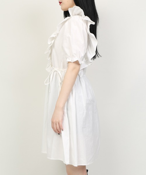 WC(ダブル シー)の「WC/フリルコットンワンピース(ワンピース・レディース・ライトパープル/ホワイト/ライトピンク・FREE)」の9枚目の写真