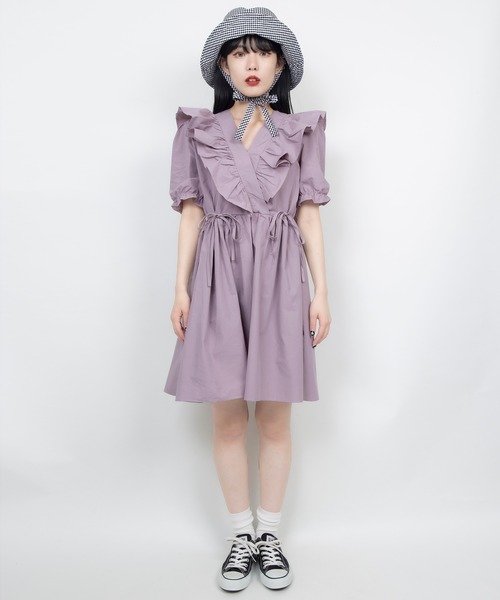 WC(ダブル シー)の「WC/フリルコットンワンピース(ワンピース・レディース・ライトパープル/ホワイト/ライトピンク・FREE)」の7枚目の写真