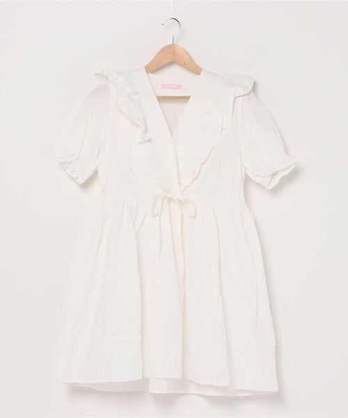 WC(ダブル シー)の「WC/フリルコットンワンピース(ワンピース・レディース・ライトパープル/ホワイト/ライトピンク・FREE)」の17枚目の写真