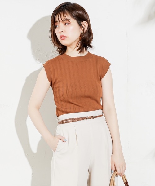 natural couture(ナチュラルクチュール)の「便利なシンプルワイドリブニット(ニット/セーター・レディース・ブラック/ブラウン/イエロー/オレンジ/ライトベージュ・FREE)」の3枚目の写真