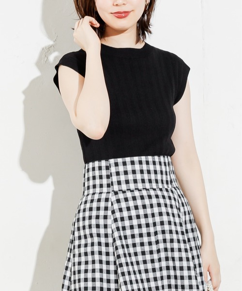 natural couture(ナチュラルクチュール)の「便利なシンプルワイドリブニット(ニット/セーター・レディース・ブラック/ブラウン/イエロー/オレンジ/ライトベージュ・FREE)」の2枚目の写真
