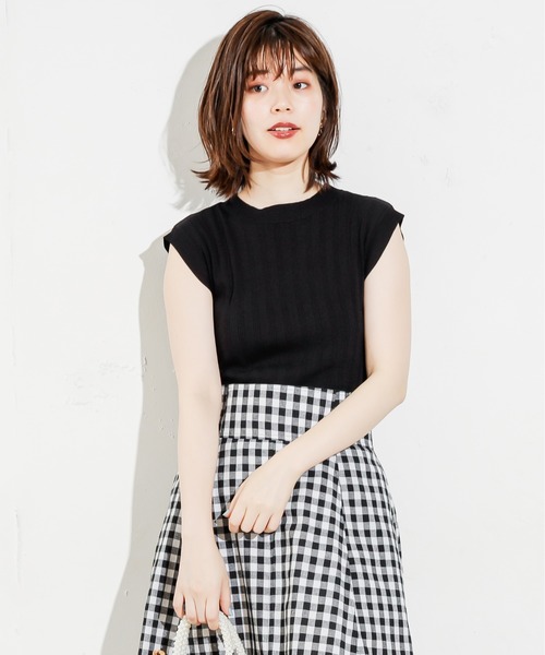 natural couture(ナチュラルクチュール)の「便利なシンプルワイドリブニット(ニット/セーター・レディース・ブラック/ブラウン/イエロー/オレンジ/ライトベージュ・FREE)」の7枚目の写真