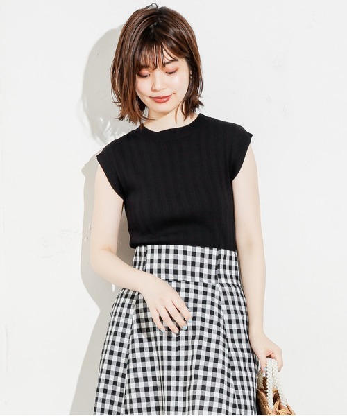 natural couture(ナチュラルクチュール)の「便利なシンプルワイドリブニット(ニット/セーター・レディース・ブラック/ブラウン/イエロー/オレンジ/ライトベージュ・FREE)」の8枚目の写真