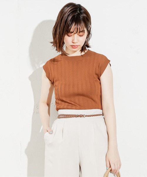 natural couture(ナチュラルクチュール)の「便利なシンプルワイドリブニット(ニット/セーター・レディース・ブラック/ブラウン/イエロー/オレンジ/ライトベージュ・FREE)」の10枚目の写真