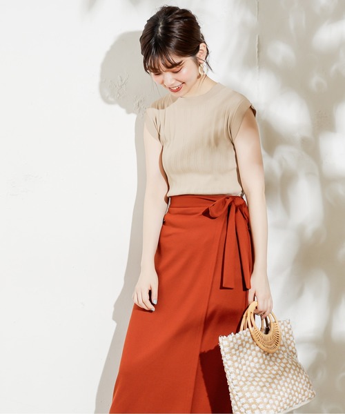natural couture(ナチュラルクチュール)の「便利なシンプルワイドリブニット(ニット/セーター・レディース・ブラック/ブラウン/イエロー/オレンジ/ライトベージュ・FREE)」の13枚目の写真