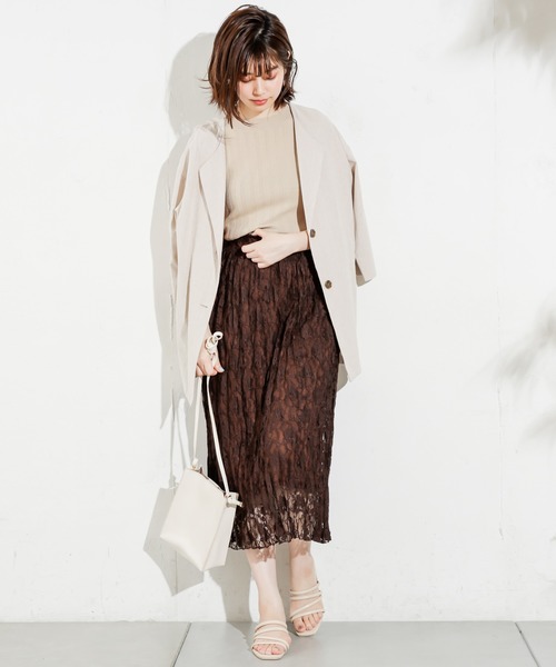 natural couture(ナチュラルクチュール)の「便利なシンプルワイドリブニット(ニット/セーター・レディース・ブラック/ブラウン/イエロー/オレンジ/ライトベージュ・FREE)」の15枚目の写真