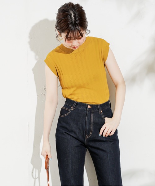 natural couture(ナチュラルクチュール)の「便利なシンプルワイドリブニット(ニット/セーター・レディース・ブラック/ブラウン/イエロー/オレンジ/ライトベージュ・FREE)」の17枚目の写真